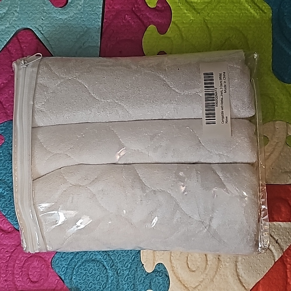 3 baby changing table liners, white, compatible with Keekaroo